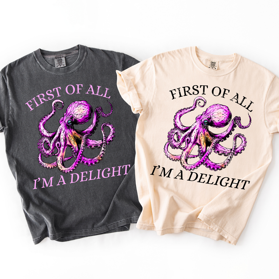 Delight Octopus DTF Print