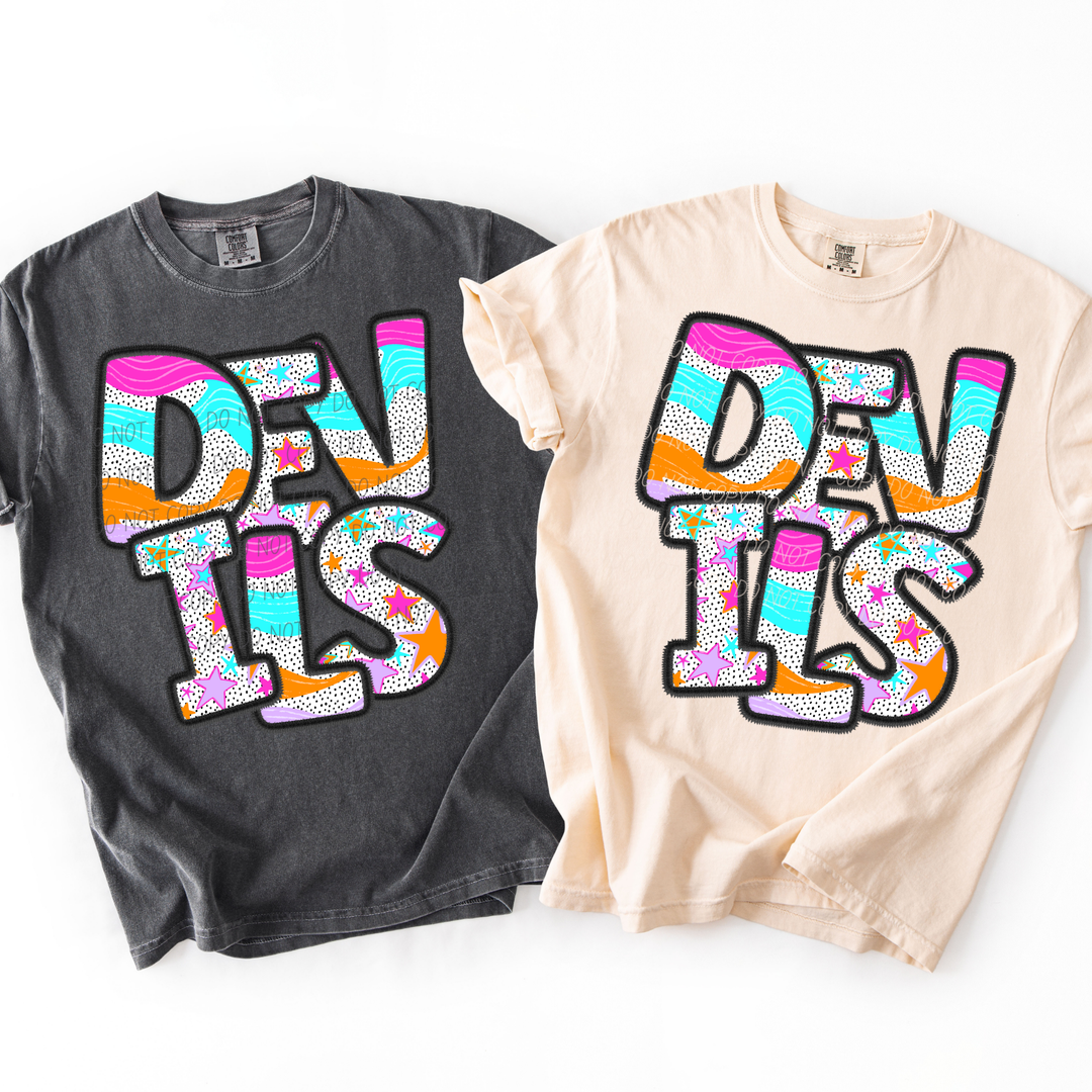 Wavy Stars Mascots DTF Print