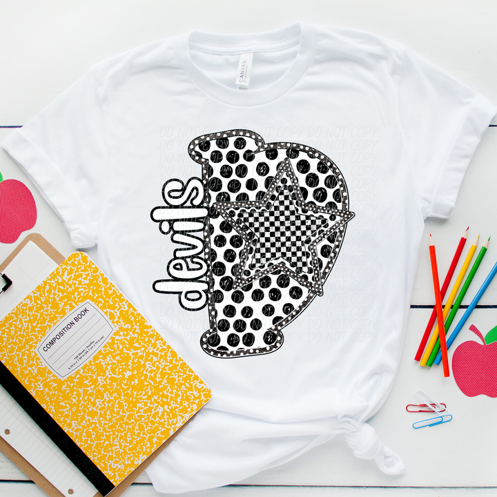 Polka Dot Mascots DTF Print
