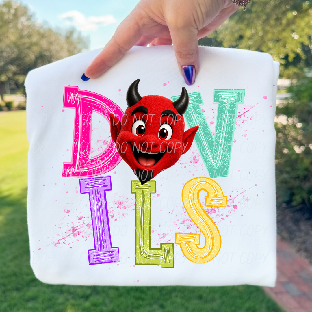 Happy Little Mascots DTF Print