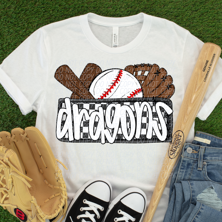 Baseball Mascots DTF Print