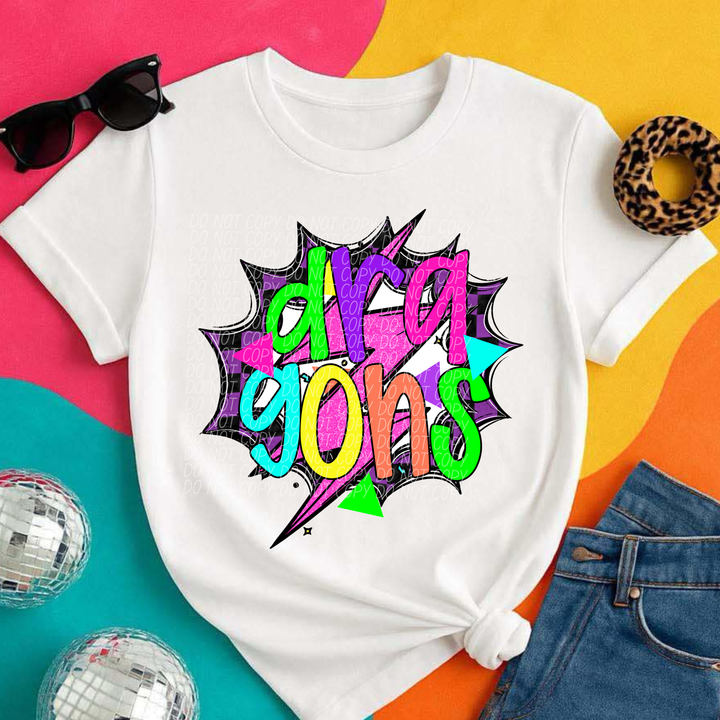 80's Hero Mascots DTF Print