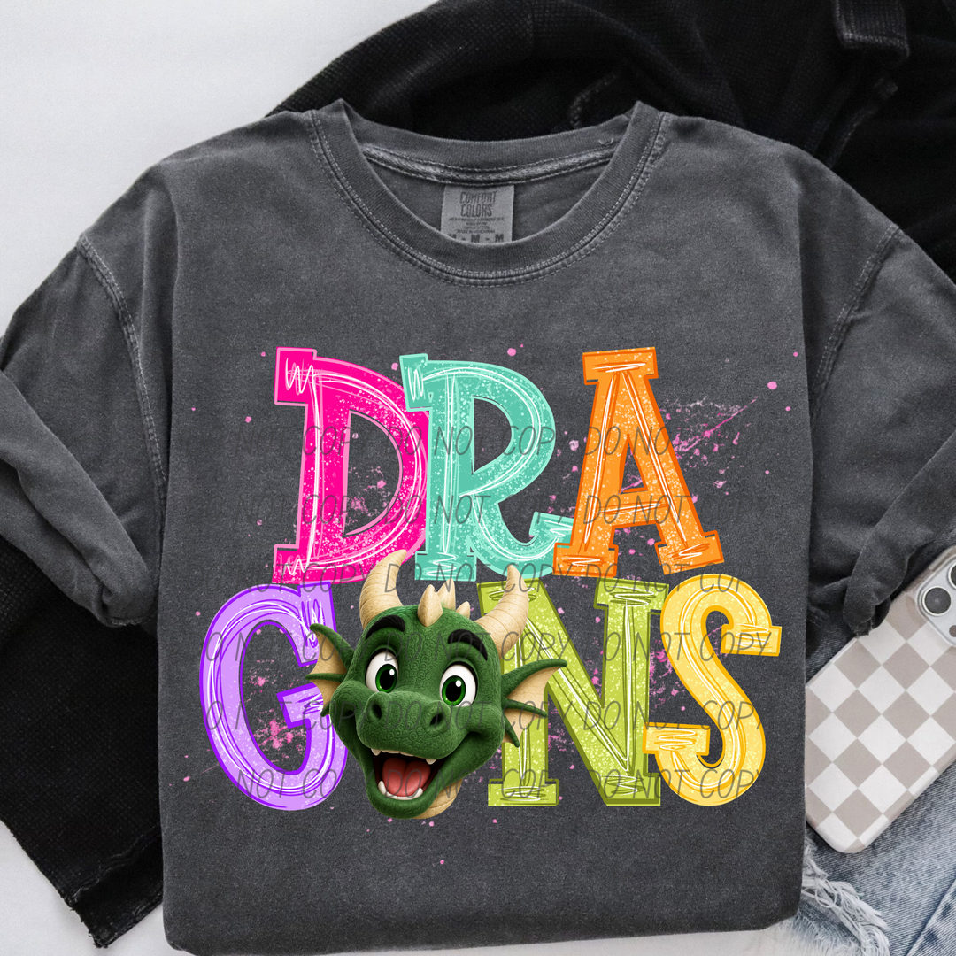 Happy Little Mascots DTF Print