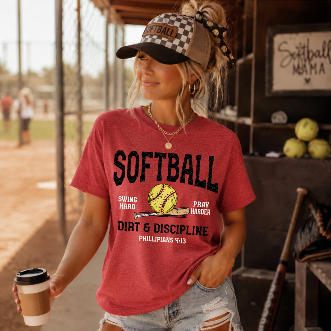 Dirt Discipline Softball DTF Print