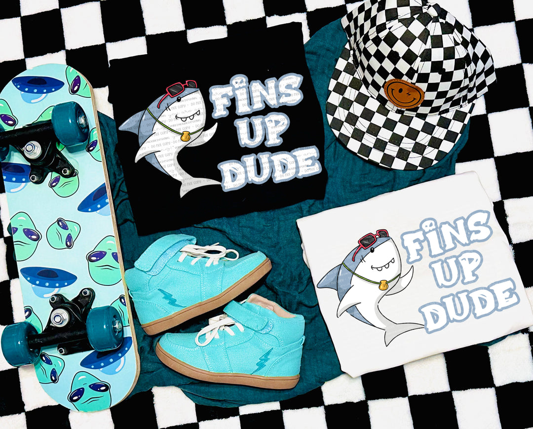 Fins Up Dude DTF Print