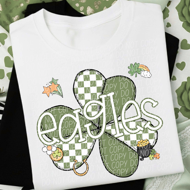 St Patrick Clover Mascots DTF Print