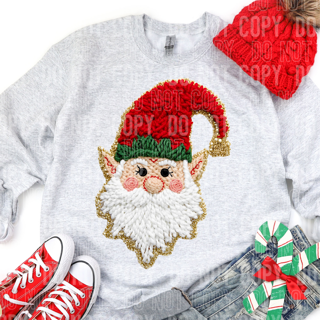 Elf Glitter Faux Yarn DTF Print