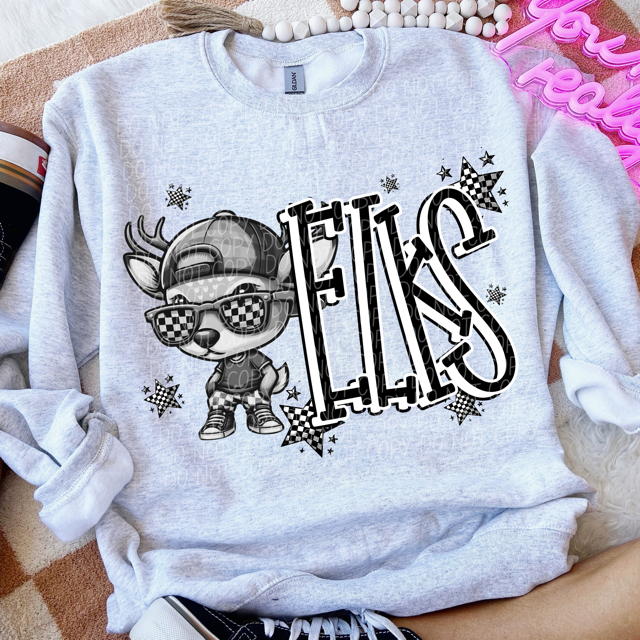 Black and White Mascots DTF Print