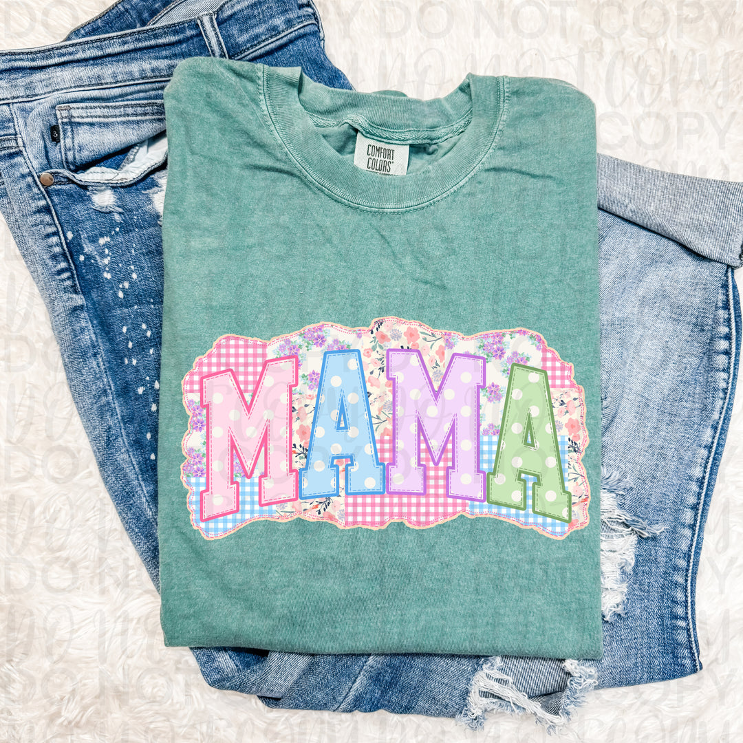 Mama Patchwork DTF Print