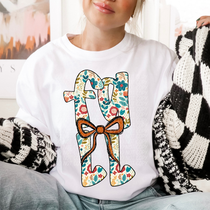 Fall Bow DTF Print