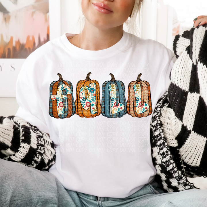 Fall Pumpkins DTF Print