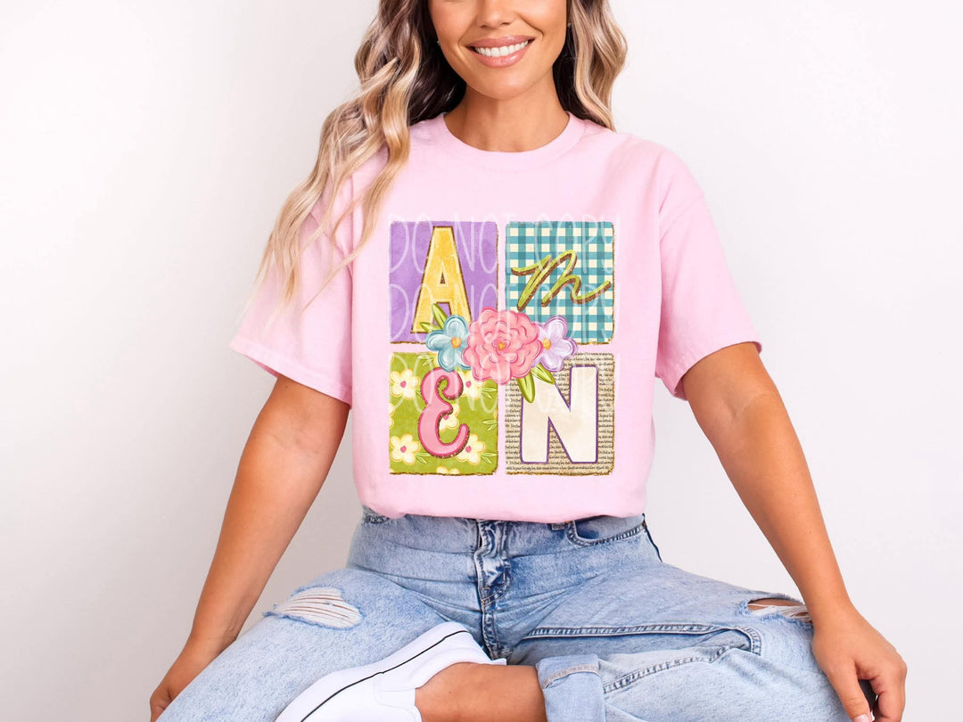 Amen Floral DTF Print