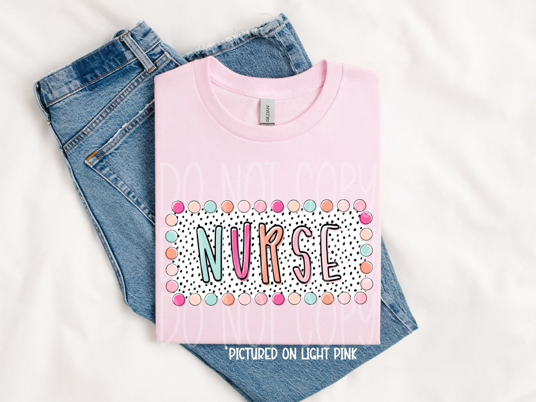 Nurse Summer Dots DTF Print