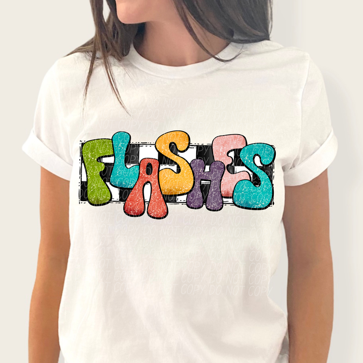 Retro Rainbow Mascots DTF Print