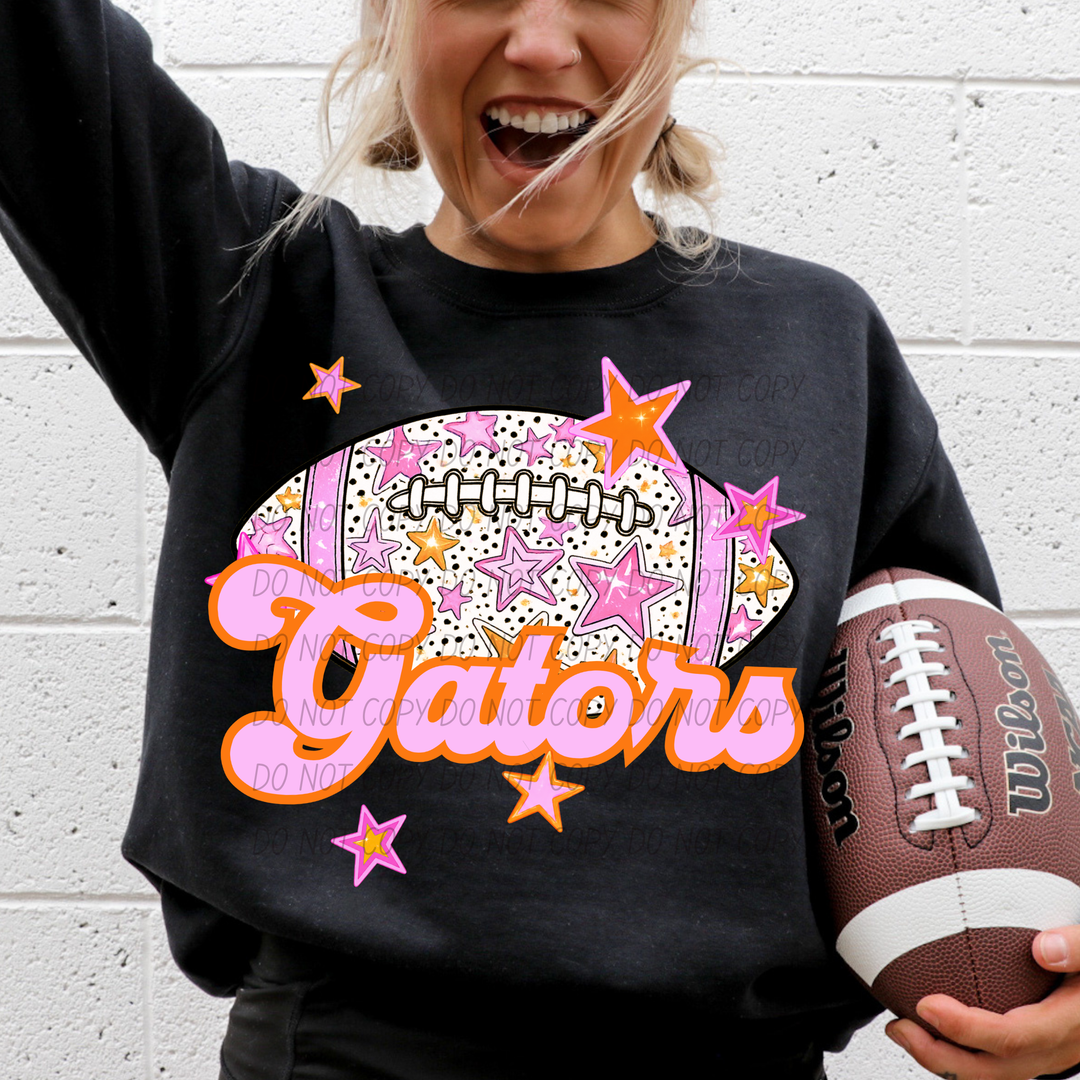 Pink Football DTF Print