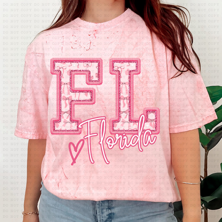 Pink Coquette States DTF Print