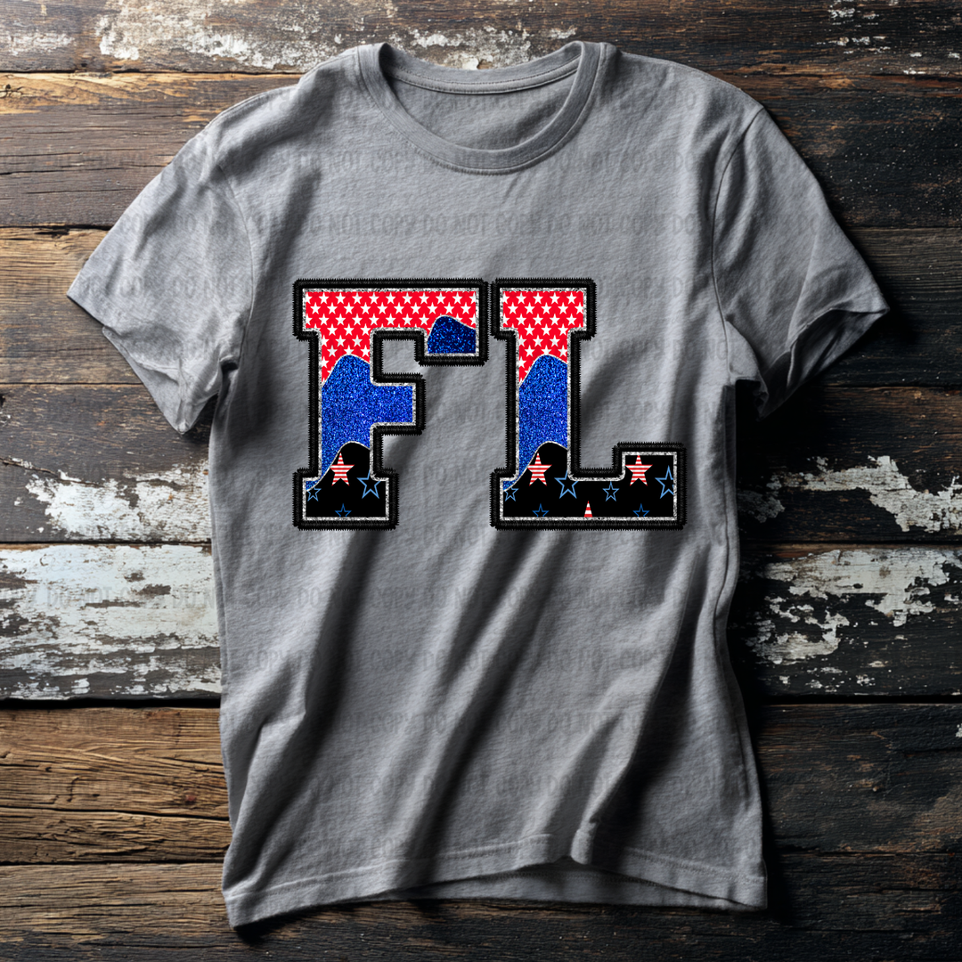 Patriotic States DTF Print