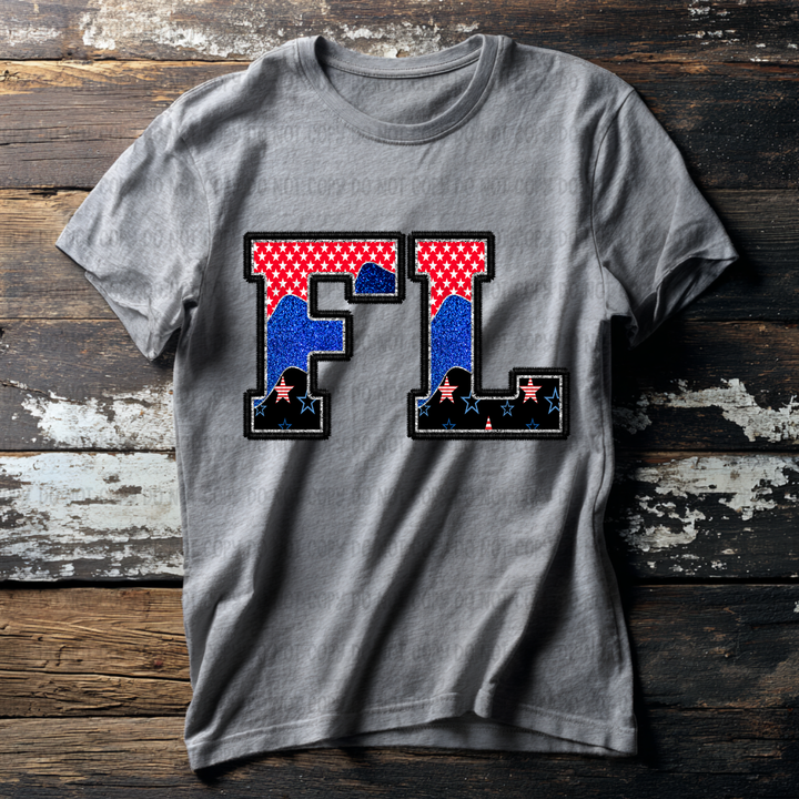 Patriotic States DTF Print