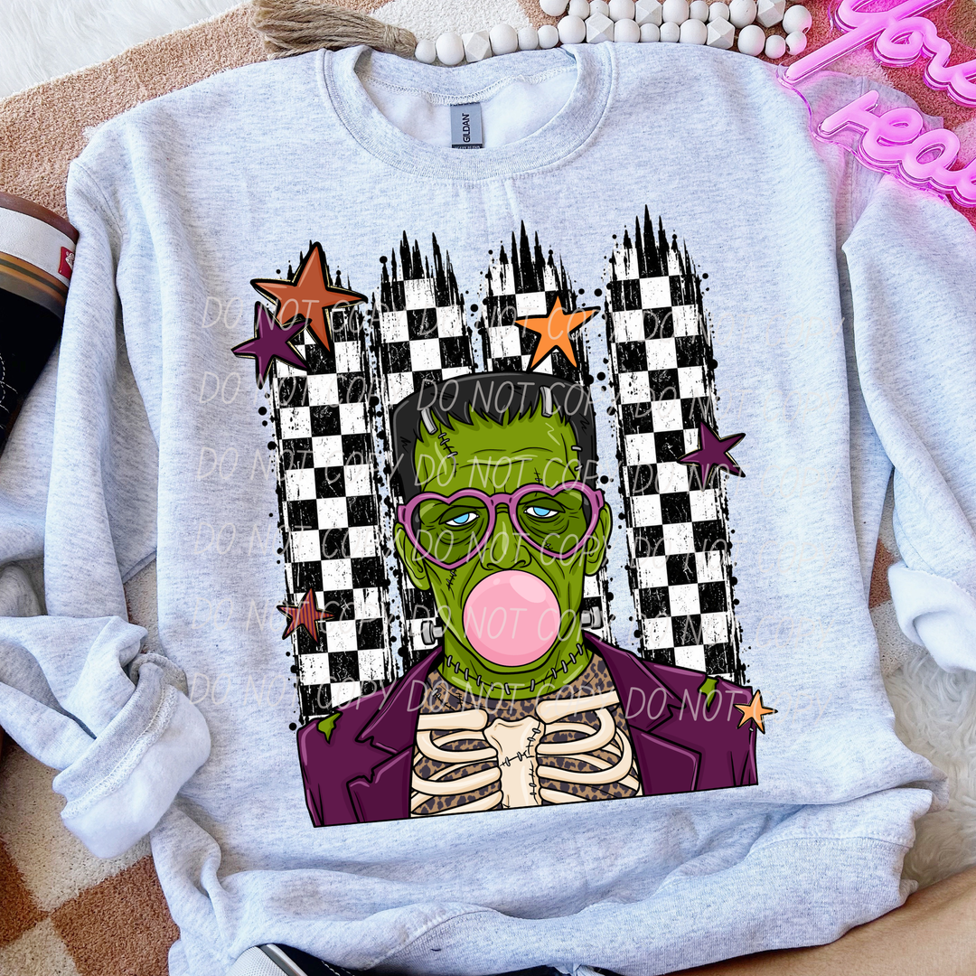 Frankenstein Bubble Gum Purple DTF Print