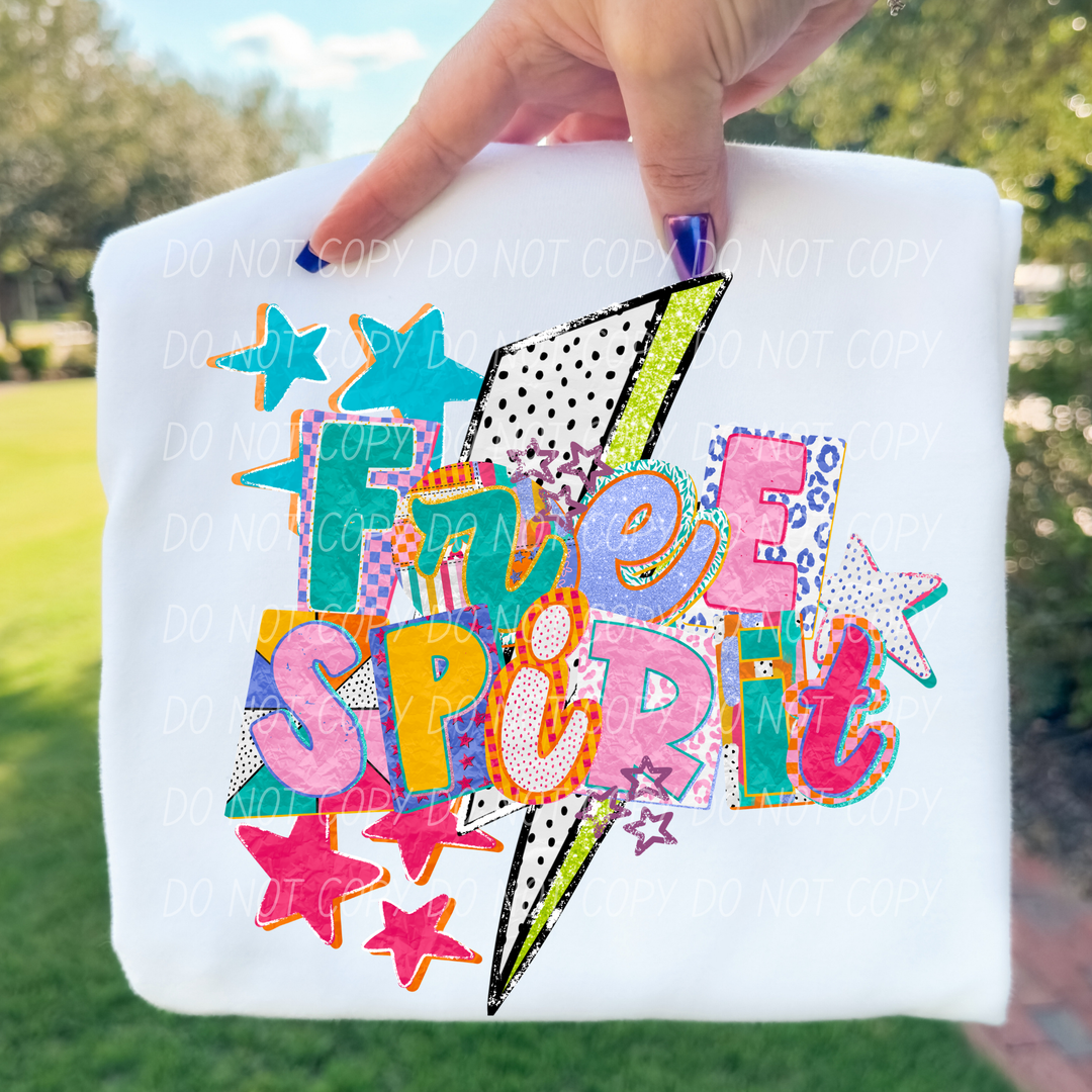 Free Spirit Bolt DTF Print
