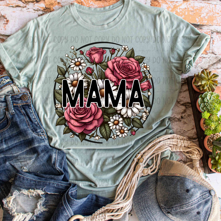 Floral Circle Names DTF Print