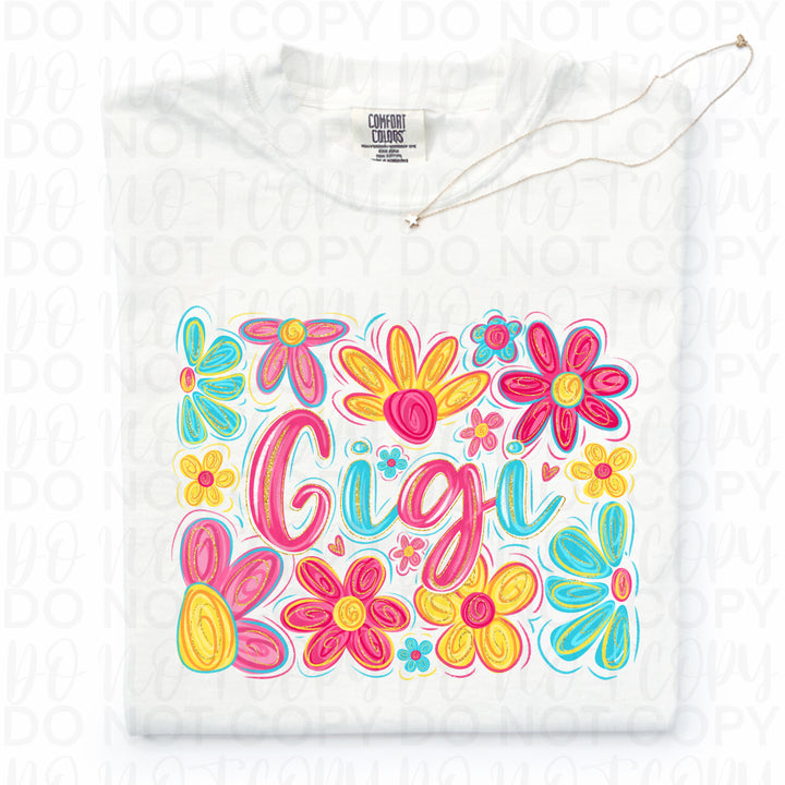 Floral Gigi DTF Print