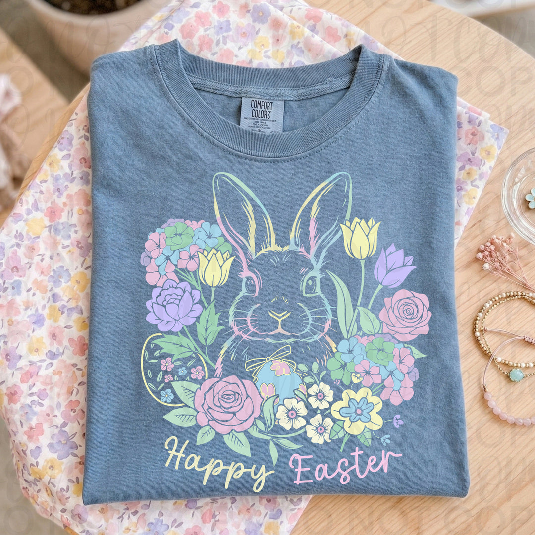 Floral Happy Easter DTF Print