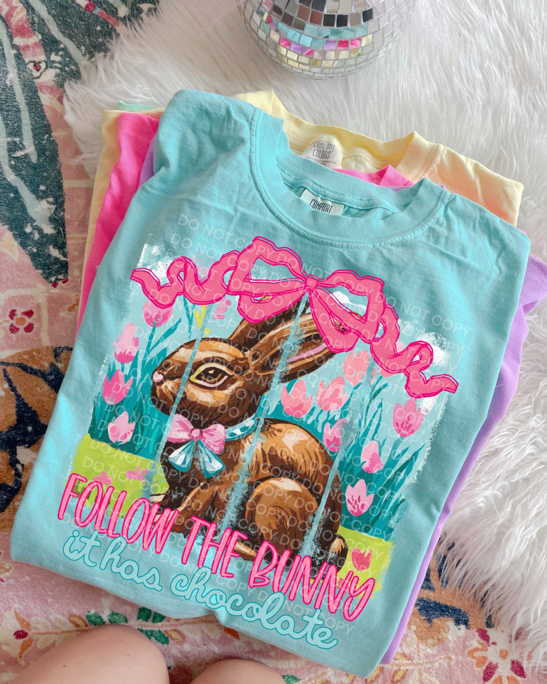 Follow The Bunny DTF Print