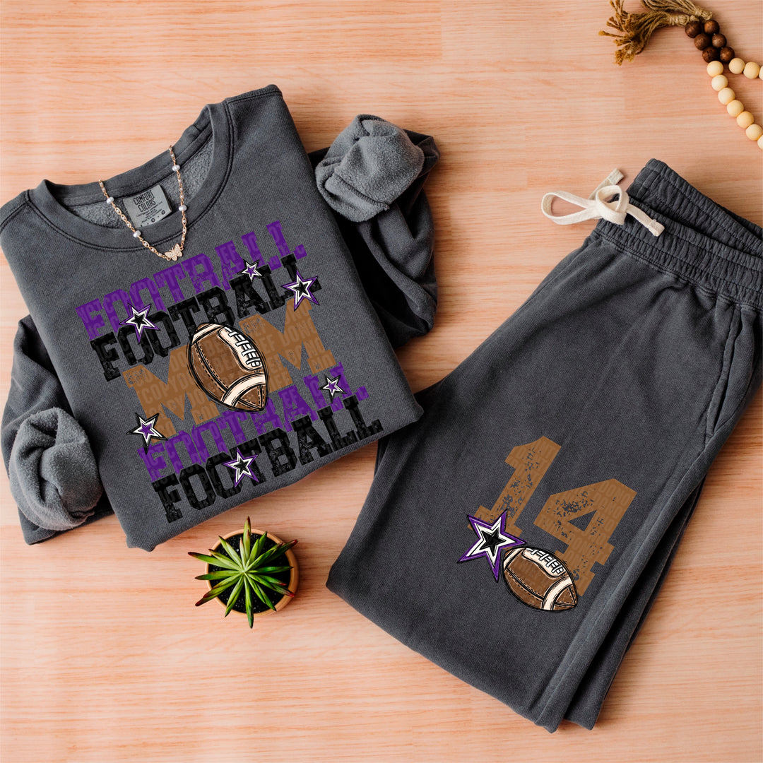 Football Mom Collection BACK DTF Print