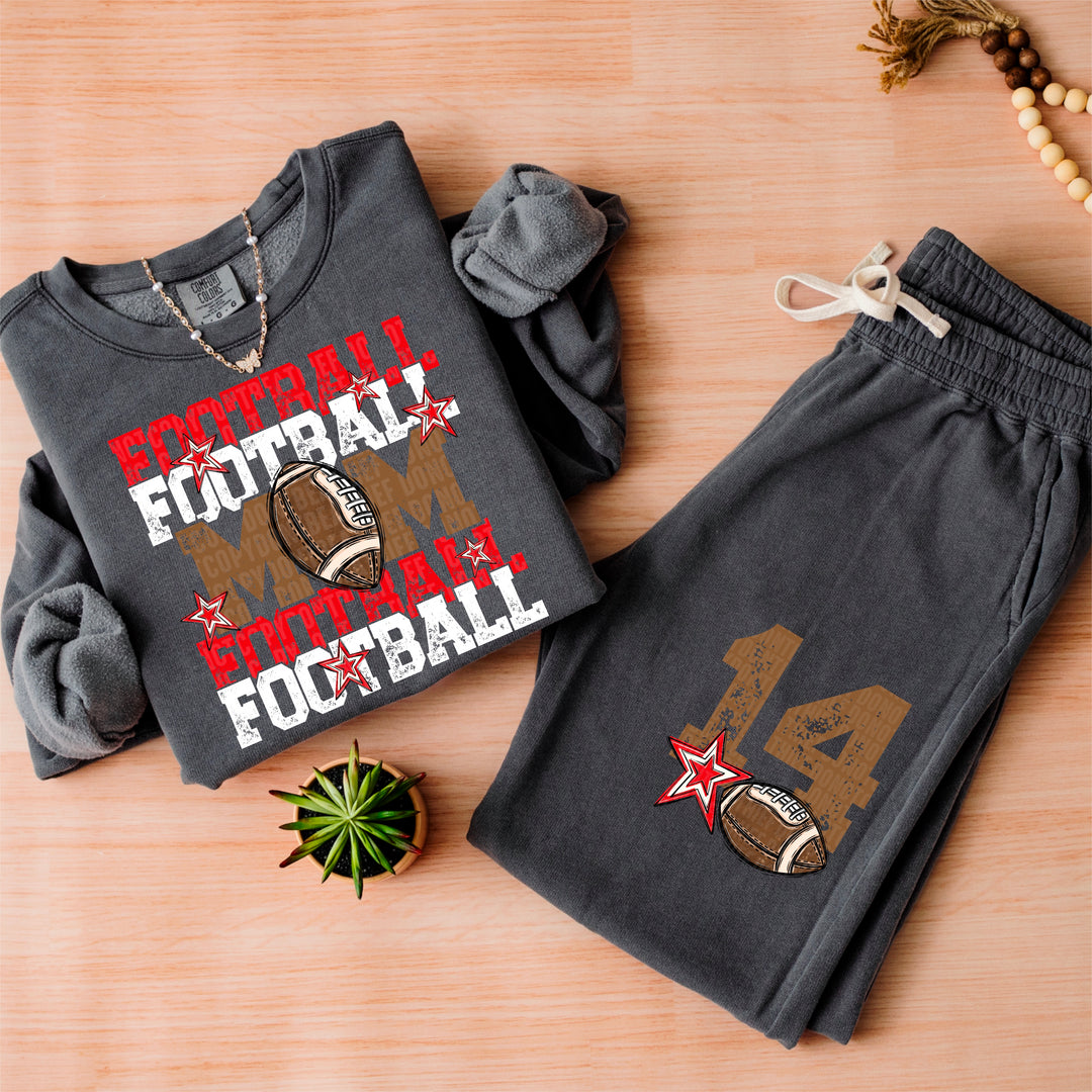 Football Mom Collection BACK DTF Print