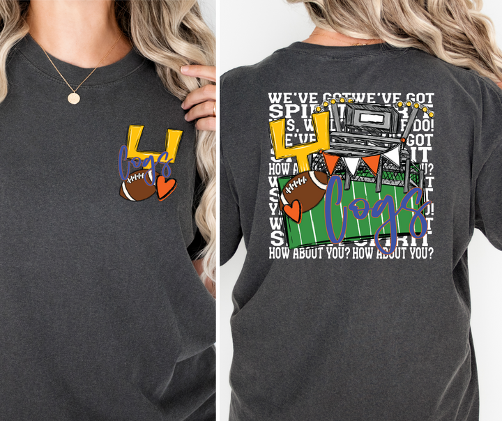 Cogs Goal Post & Field Mascot FRONT DTF Print