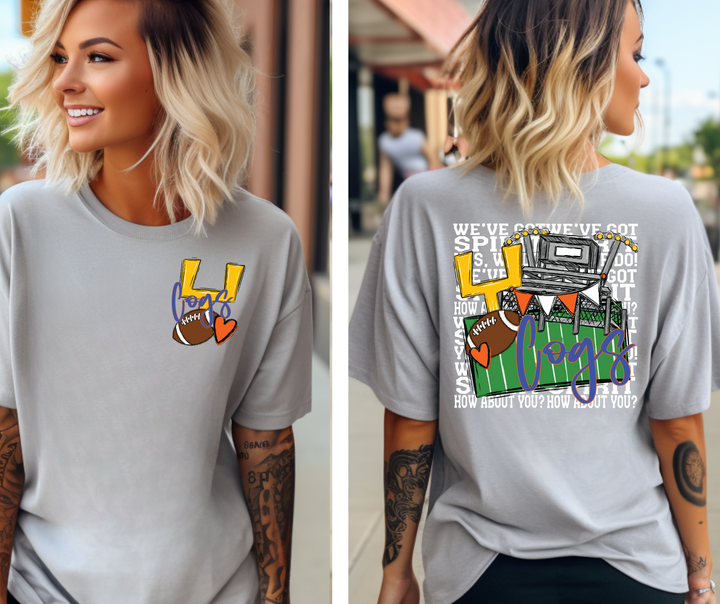 Cogs Goal Post & Field Mascot FRONT DTF Print