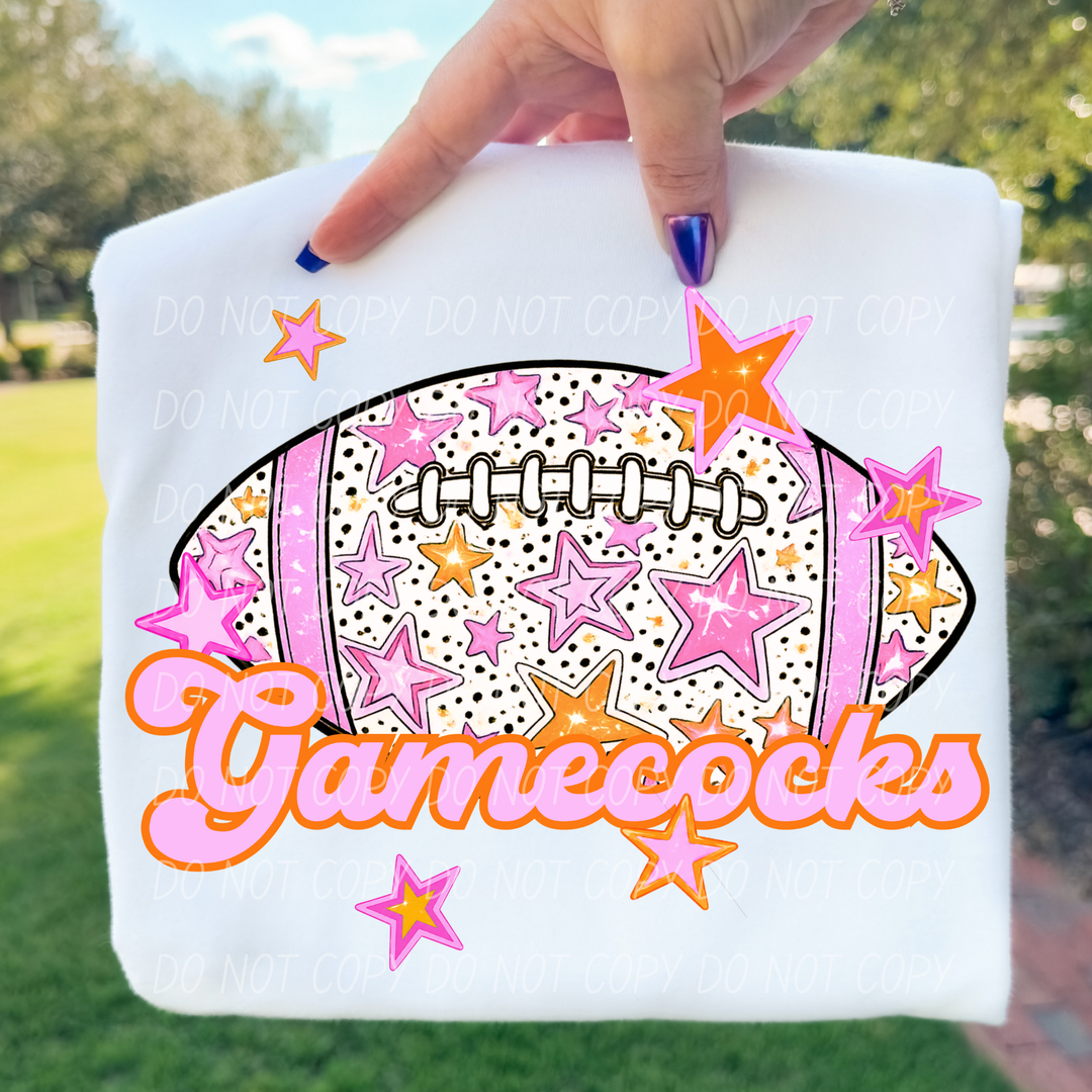 Pink Football DTF Print