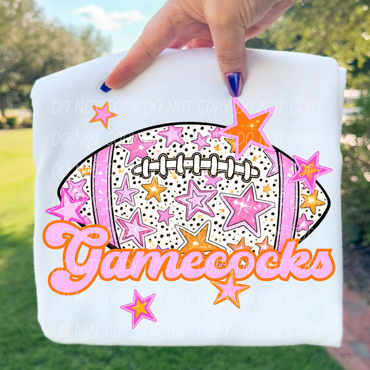 Pink Football DTF Print