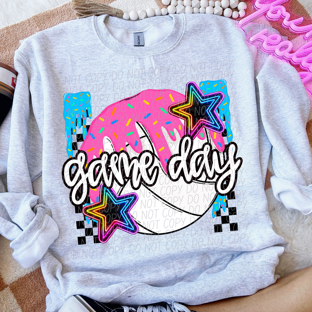 Game Day Drip Volleyball DTF Print