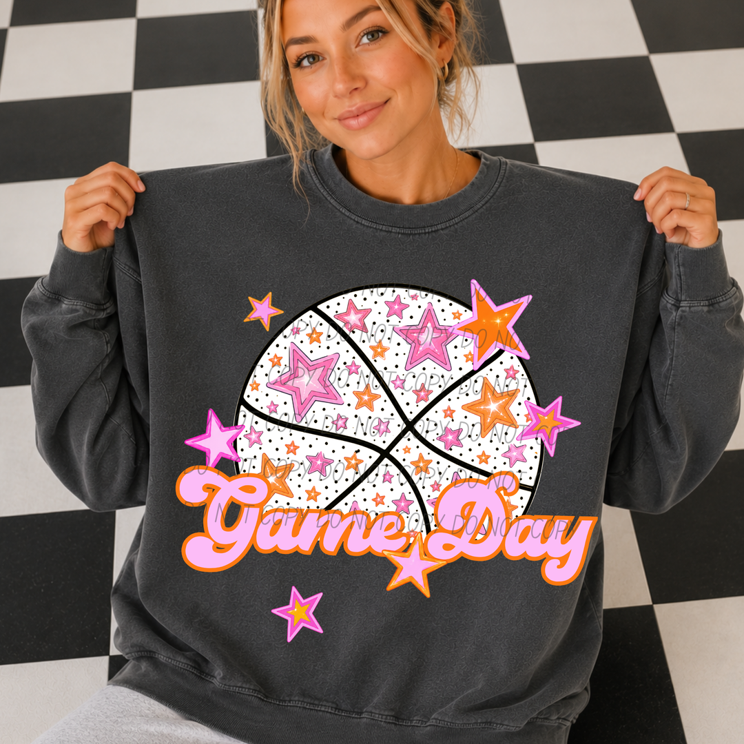 Pink Basketball Mascots DTF Print