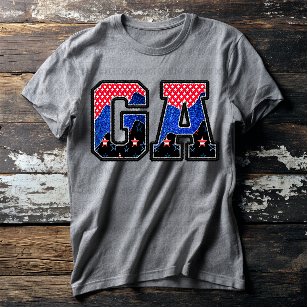 Patriotic States DTF Print