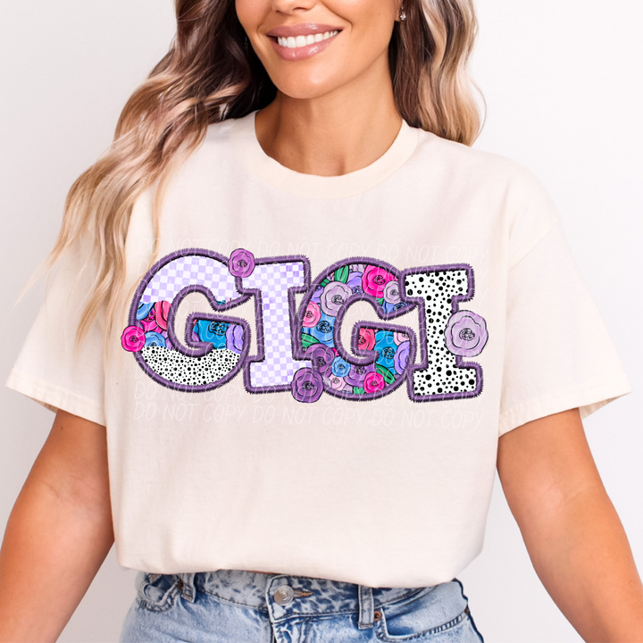 Pretty In Purple Names DTF Print