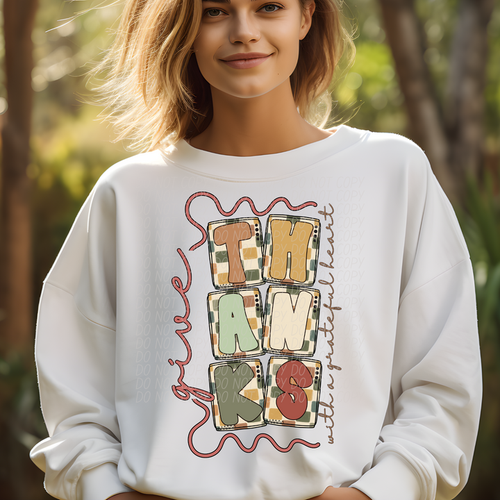 Give Thanks DTF Print