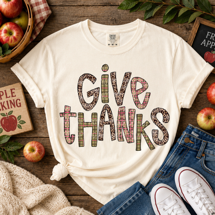 Give Thanks DTF Print