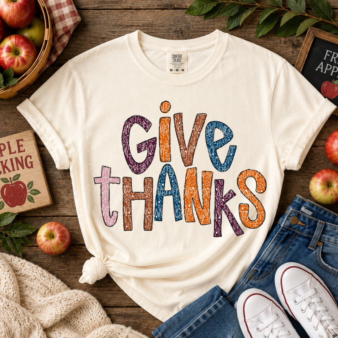 Give Thanks DTF Print