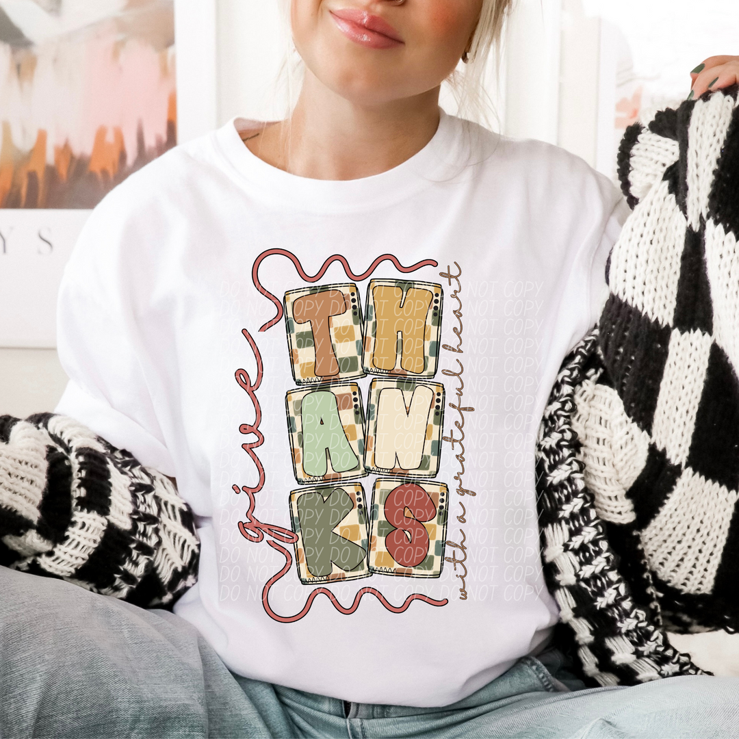 Give Thanks DTF Print