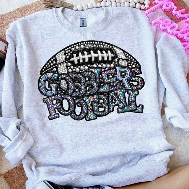 Faux Bling Football Mascots DTF Print