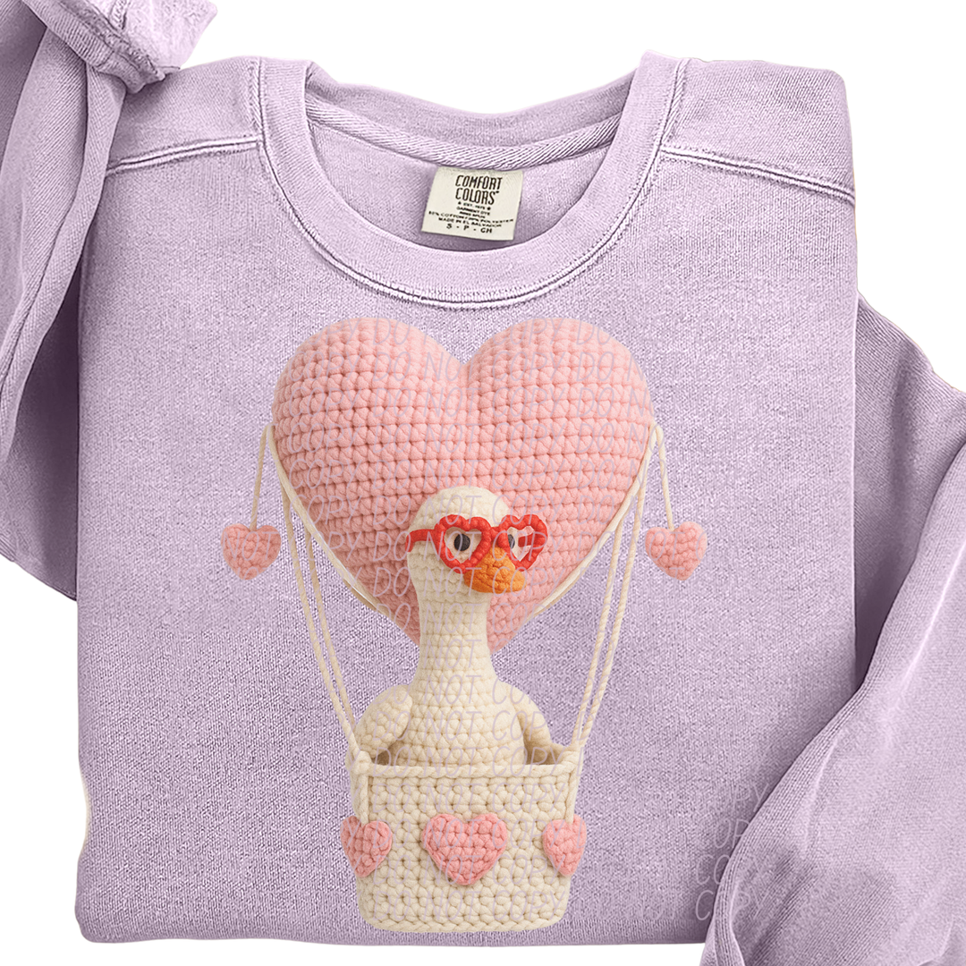 Hot Air Balloon Goose DTF Print