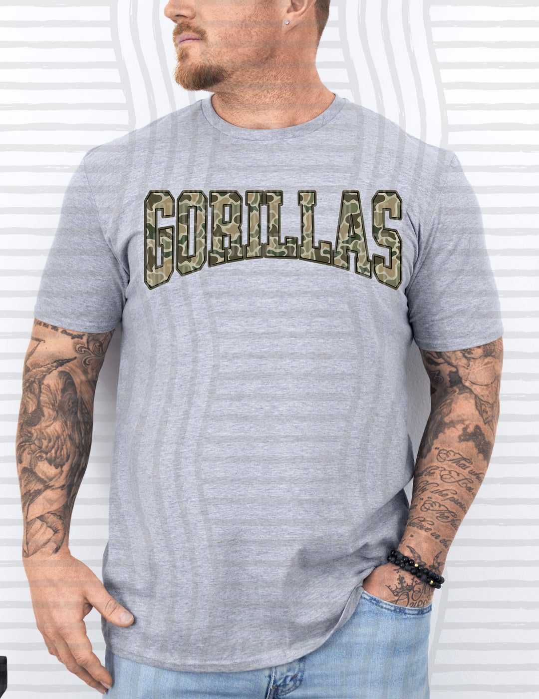 Simple Camo Arched Mascots DTF Print