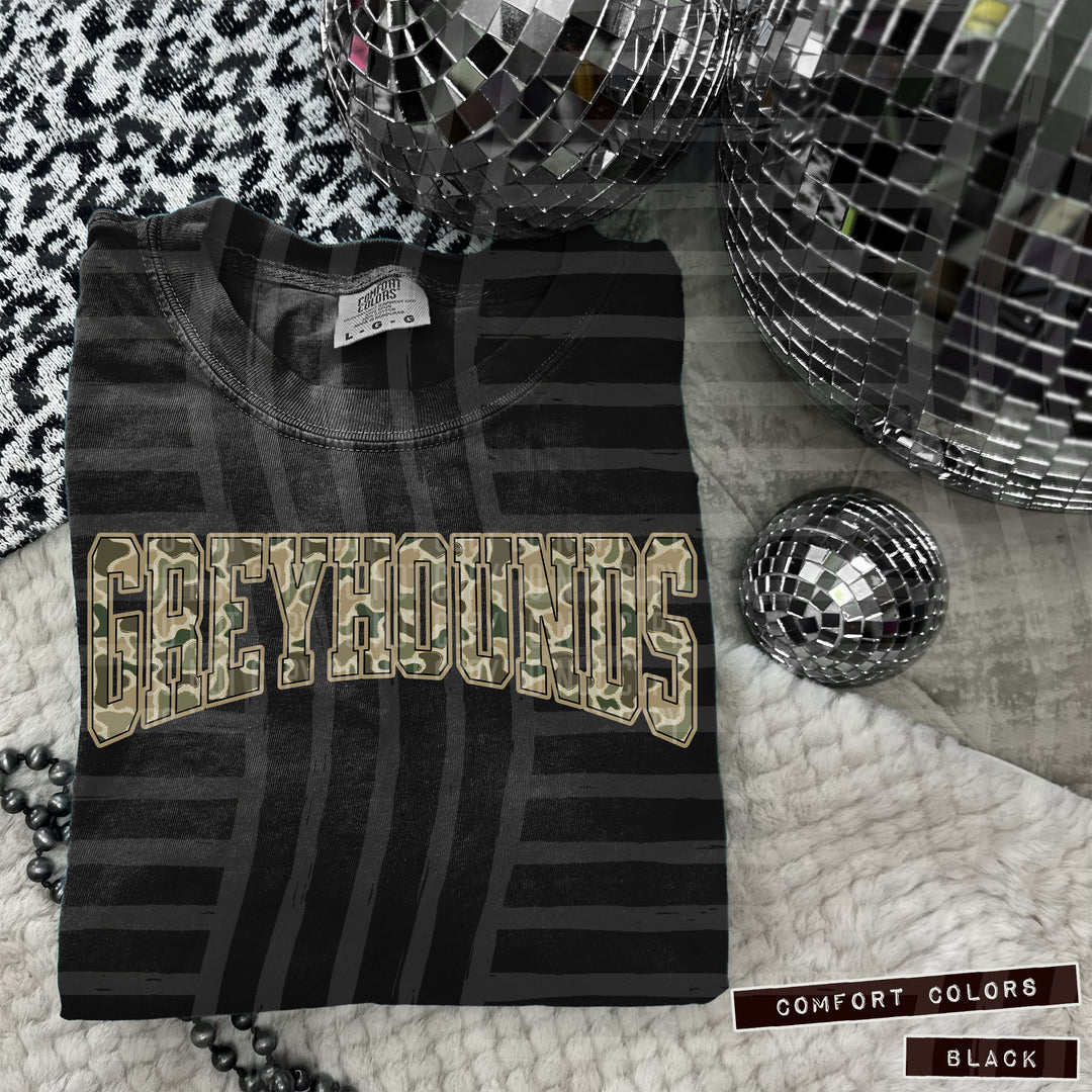 Simple Camo Arched Glitter Mascots DTF Print