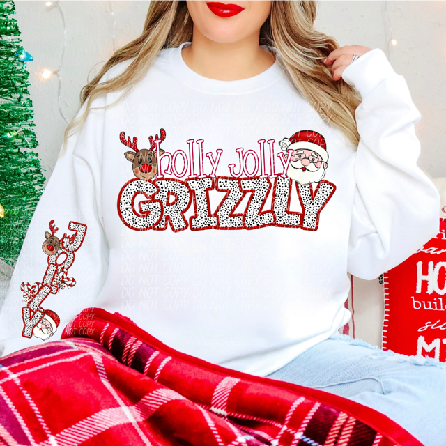 Holly Jolly Mascots DTF Print