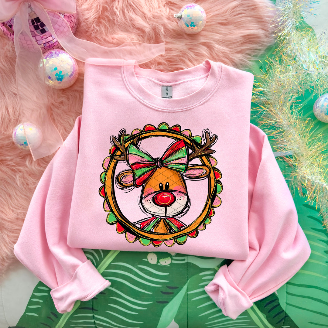 Girly Rudolph DTF Print