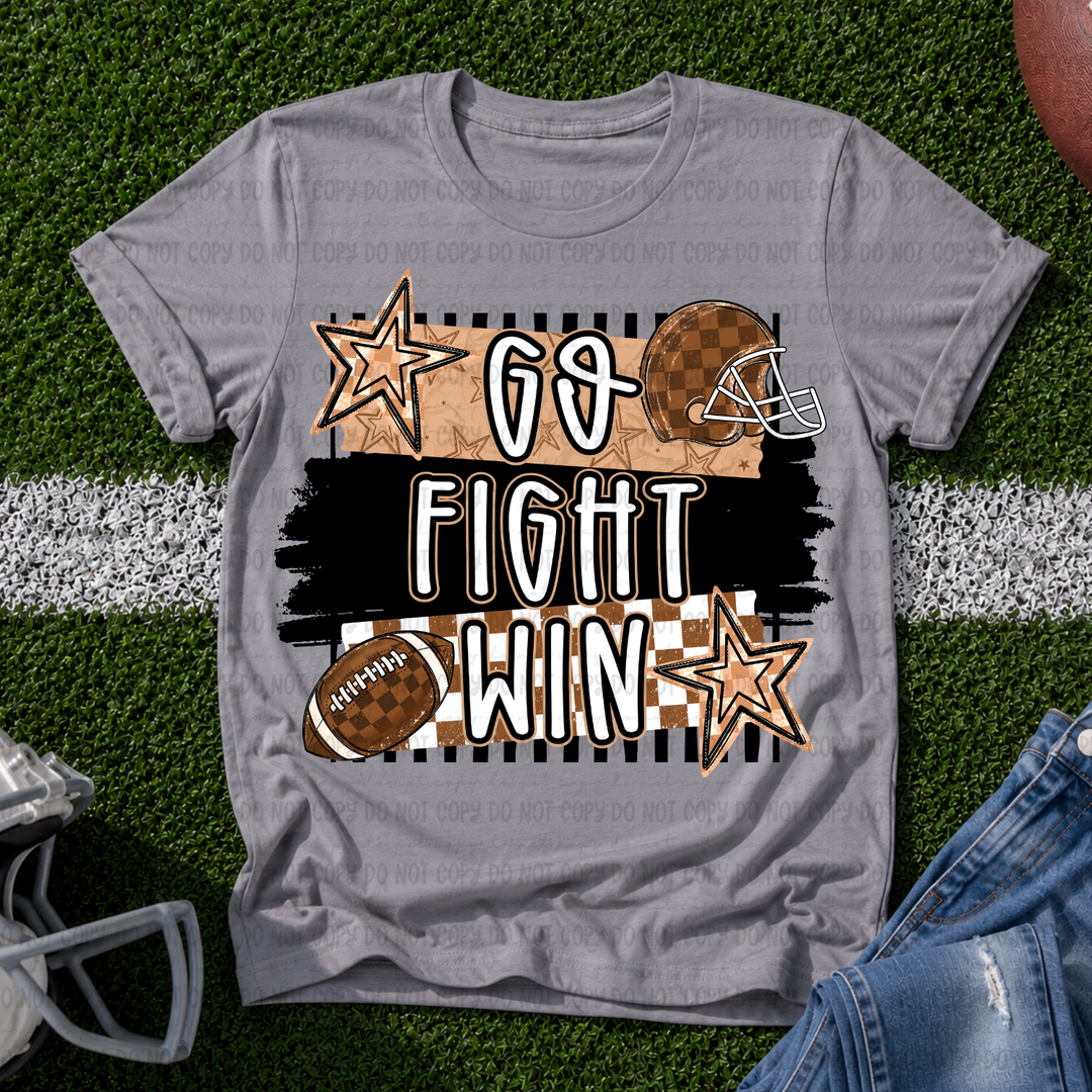 Gold Go Fight Win DTF Print