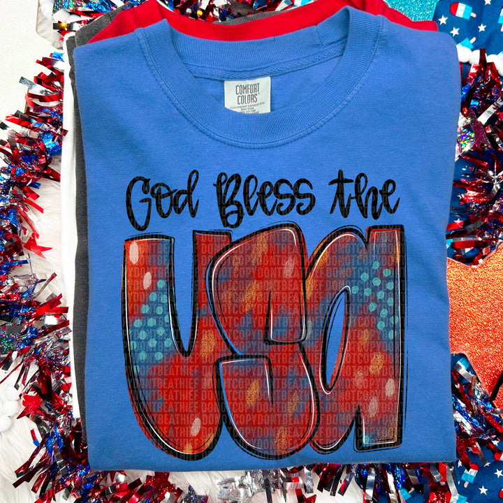 God Bless The USA DTF Print